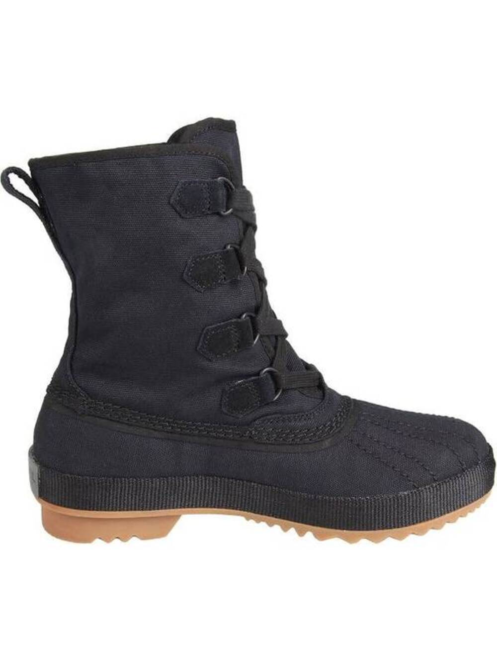 Sorel Women's Tivoli Rugged Combat Boot Black Canvas High Top Sneakers Size 10.5